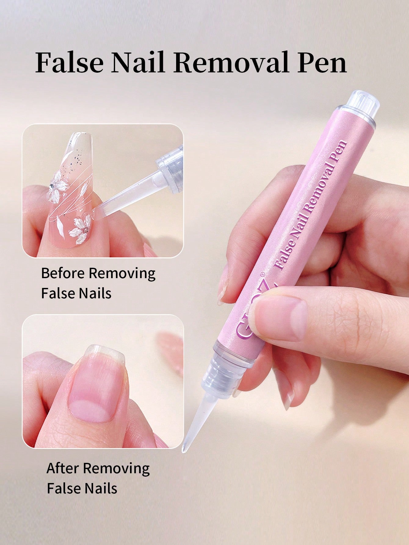 GLOZ Quick Nail Polish Remover Pen Gentle And Non-Irritating Perfect For Handmade Wearable Nails And Solid Gel, Protects And Nourishes Nails - Hanmeimei