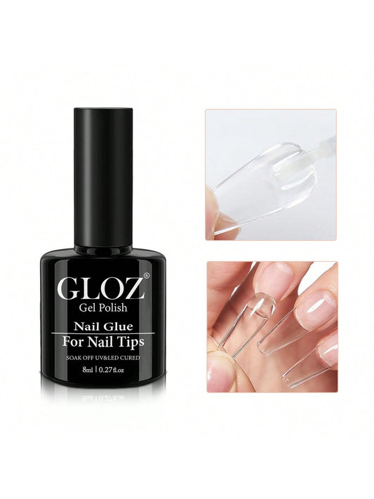 GLOZ Nail Glue Nail Bond Brush In Nail Glue For Press On Nails Nail Tips & Fake Nails Super Strong Nail Glue For Nail Tips Long Lasting Acrylic Nails Gel Glue - Hanmeimei