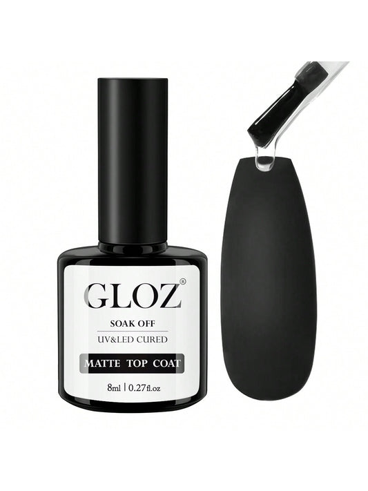 GLOZ Matte Gel Top Coat -No Wipe Matte Top Coat UV Soak Off Nail Lamp Polish Matte Christmas Nail Polish Finish And Long Lasting Gift Set For Women Kit - Hanmeimei