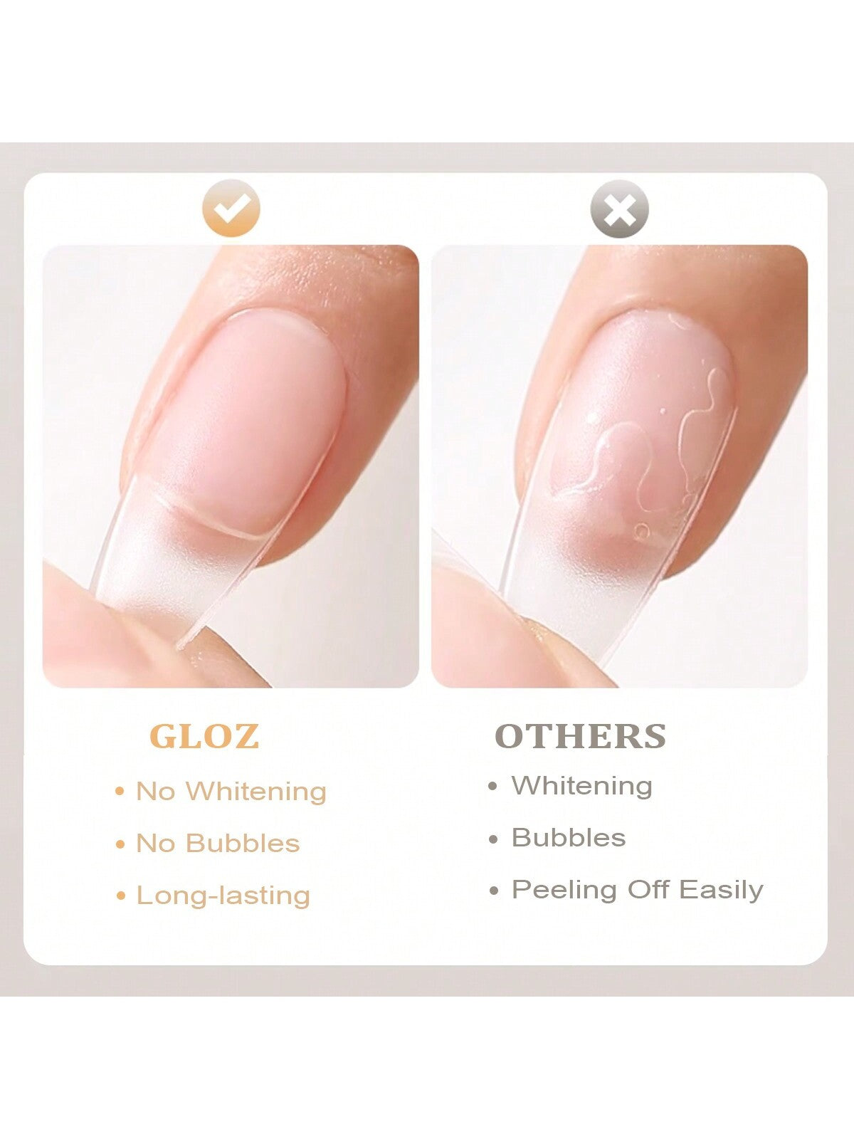 GLOZ 18ML Nail Glue Nail Bond Brush In Nail Glue For Press On Nails Nail Tips & Fake Nails Super Strong Nail Glue For Nail Tips Long Lasting Acrylic Nails Gel Glue - Hanmeimei