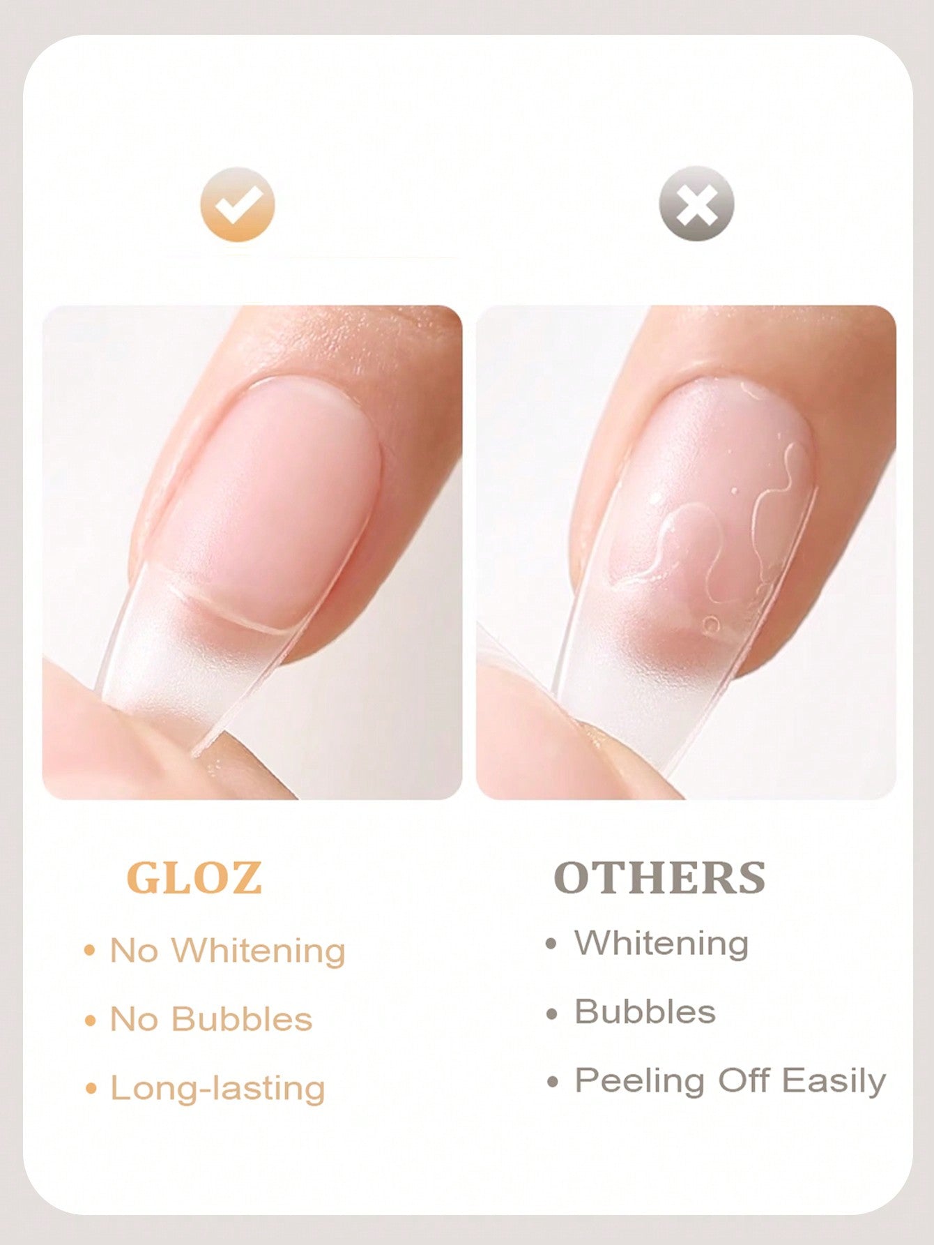 GLOZ Nail Glue Nail Bond Brush In Nail Glue For Press On Nails Nail Tips & Fake Nails Super Strong Nail Glue For Nail Tips Long Lasting Acrylic Nails Gel Glue - Hanmeimei